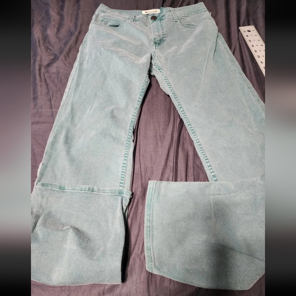 PLUMBING MIU   Green  Denim  Jeans 30in